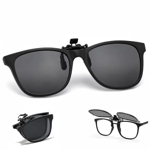 Clip Lunettes De Soleil, Clip Solaire Polarisé Ultra Léger Pour Lunettes De Vue, Surlunettes Rabattables 180°, Clip Lunettes Homme Femme Pour Conduite, Pêche, Vélo, Solaire Pour Lunettes De Vue