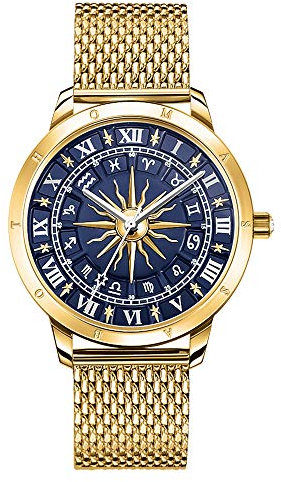 Thomas Sabo Damen Armbanduhr Sternzeichen Analog Quarz Edelstahl WA0352-264-209-33 mm