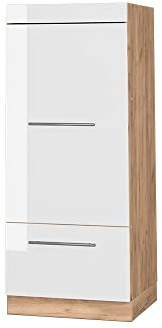Vicco Microwave cabinet Fame-Line, White High Gloss, 60 cm