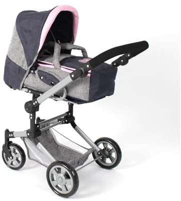 Bayer Chic 2000 587 26 JARA Kombi-Puppenwagen grau dunkelblau