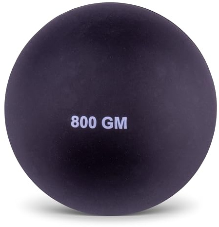 HAEST Pelota para Lanzamiento de Jabalina 800g | Pelota para Lanzamiento de Jabalina | Diámetro 90 mm | Plástico | Negro | Versátil y Duradera
