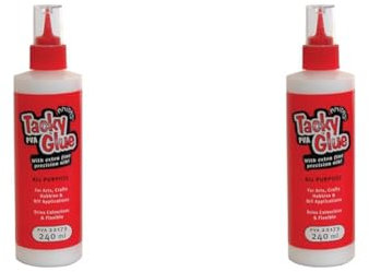Anita's Tacky Poly Vinyl, PVA Craft Glue, 240ml, Ideal For Paper Crafting, All-Purpose Adhesive With Strong Tack, For Wood, Paper, Card, Leather, Foam, Fabric, Use For Making Slime, Dries Clear