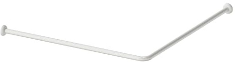 AQUABAD Hastaflex Square Duschvorhangstange, Weiß, für Eckduschen 90x90cm