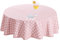 Romanstile Wachstuchtischdecke rund 140 cm rosa Frühling Garten Tischdecken für Draußen Wetterfest,350GSM PVC Tischdecke abwischbar für Gartentisch,Esstisch,Balkon,Party,Hochzeit,Kinder,Sommer,Ostern