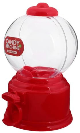 TOYANDONA Drehzuckerautomat Kaugummikugeln Bonbons Mini Kaugummiautomat Mini Automat Für Snacks Snackspender Spielzeugautomat Nussspender Kaugummispender Rot Kunststoff
