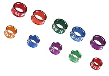 MOMYXCJQ Anelli per Uccelli in Lega di Alluminio a Colori Misti - Bande a Gamba Aperta per pappagalli, canarini - Numero di Numero/Colore Casuale per ID Open_100pcs 5mm