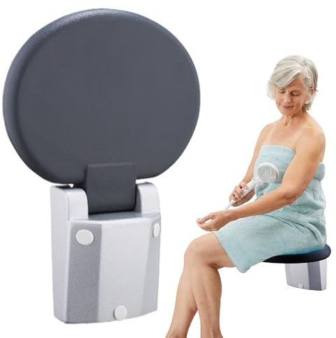 Tabouret de douche pliant, siège de douche rabattable stable, tabouret de chaise de banc lourde à économie d'espace, 30/26 / 17cm, résistant à la rouille, installation facile, parfaite pour les petits