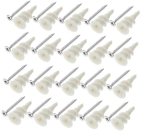 FUNOMOCYA 20Ensembles Vis Expansion pour Cloisons Sèches Kit Vis Auto Perceuses et Parfaites pour Supports Suspendus Luminaires et Étagères Flottantes