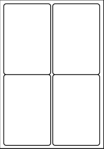 SmithPackaging A4 Self Adhesive Address Labels, 4 Labels Per Sheet, 20 Sheets, 99.1 x 139mm, 80 Labels