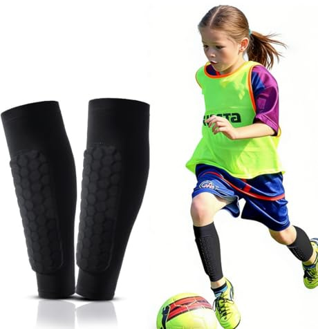 OPVYAEU Shin Guards Black Child Football Soccer Sport Shin Pads Training Shin Protection Accessories Football Outdoor Handball Junior XS