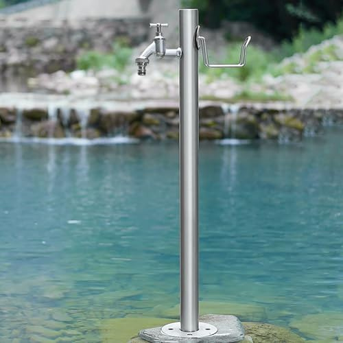 Columna de agua de jardín independiente, fuente decorativa y dispensador de agua para riego al aire libre