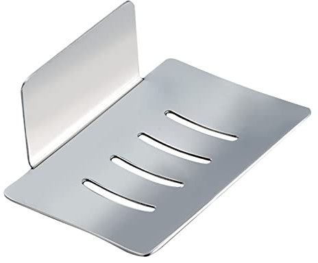 ZHIYE Soap Dish Holder, stainless steel Tray 3M Self-Adhesive Chrome Finish Shower Sink Bar Soap Sponge Holder