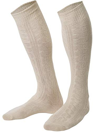 dressforfun 900642 Chaussettes Longues Unisexe Costume Allemand Traditionnel Tricot Style Classique Blanc -Diverses Tailles (39-42| no.303301)