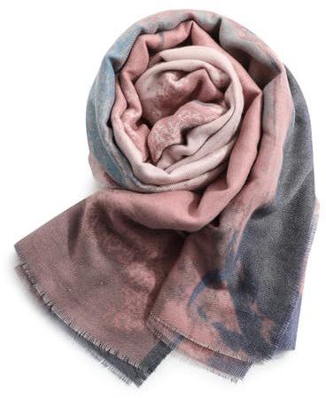 Superora Écharpe Chaude Souple pour Femme - Étole Élégante Multicolore - Châle Imprimé Automne Hiver 190cm x 65cm