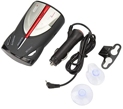 360 Degree Detection Car Radar Detector with Interference Filtering, Includes Voice Alerts and Car Speed Alarm System