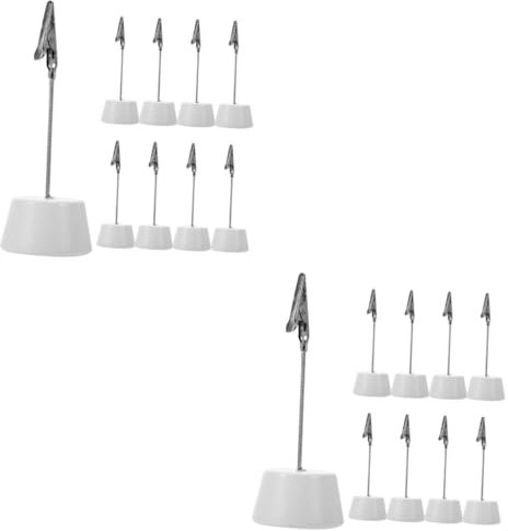 TOPBATHY 20 Stk Nachrichtenkarten-clips Klemmen Beachten Tischkartenhalterständer Clips Für Menühalter Bildauswahl Mitteilungskarten-clip Fotohalter Weiß Hölzern Büro Hochzeit Visitenkarte