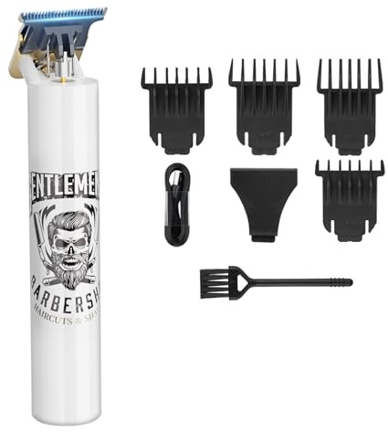 BESTBOMG Máquina Cortapelo Hombres Recortadora Eléctrica Recortadora de Cabello para Hombres con batería recargable de 1200 mAh,6 peines guía,Carga USB