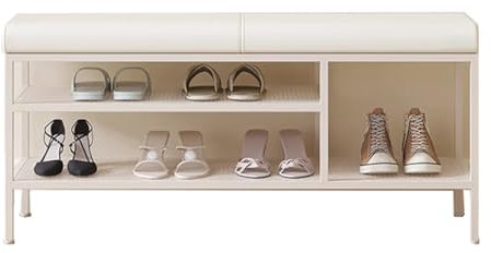 Banco de pie de cama Taburete for cambiar zapatos for el hogar, la puerta del hogar puede sentarse, armario for zapatos, taburete integrado for sentarse en el porche, estante for zapatos banco de zapa