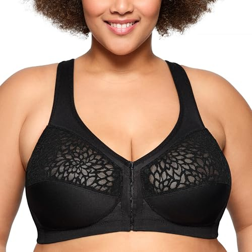 Glamorise Soutien-Gorge MagicLift Grandes Tailles Dos Nageur et Fermeture Frontale n°1206