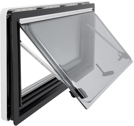 Fenêtre latérale de Toit de Camping-Car, fenêtre Pliante à Cassette avec Stores occultants et moustiquaires, pour Remplacement de fenêtres de Caravane, fourgonnette, Camping-Car, 500 x 500 mm