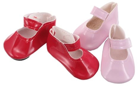 Uonlytech 2 Pares Zapatos Zapatos de Vestir para Muñecas Cuero Sintético para Accesorios de Muñecas Calzado Elegante para Colecciones