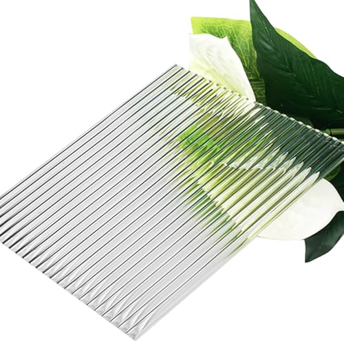 DQZRTUECA Lastra acrilica Decorativa Trasparente con Strisce in Rilievo da 5 mm, Dimensioni Multiple(200mm x 500mm)