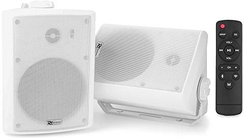 Power Dynamics WS50A WiFi Bluetooth Wall Speakers - Pair of 5.25 Weatherproof Wireless Outdoor 2-Way Audio System, Multi-Room Streaming, IP55 Rated for Garden & Home Installation