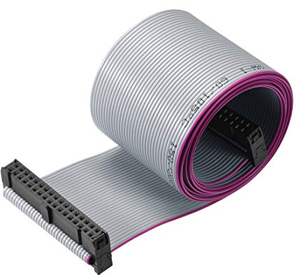 sourcing map IDC Wire Flat Ribbon Cable FC/FC Connector A-type 34 Pins 2.54mm Pitch 1m Length Gray