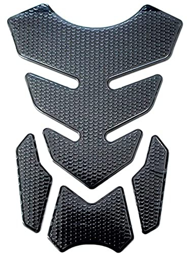 QIUMING Adesivo serbatoio carbonio moto olio combustibile gas serbatoio pad Protezione vernice per serbatoio moto auto Adesivo sportivo protezione serbatoio moto 3D per serbatoi moto NERO 14 x 19,5 cm