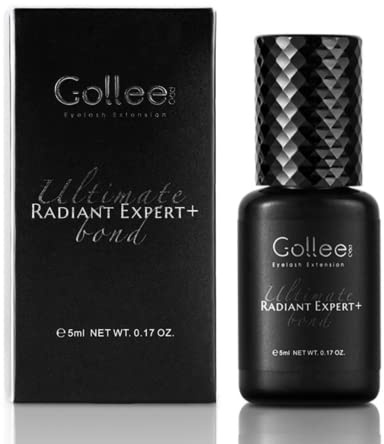 Eyelash Extension Glue 0.5 Sec Fast Drying/Retention -8 Week /(0.17fl.oz / 5ml) Eyelash Glue Waterproof Lash Extension Semi-Permanent Extensions Black Adhesive Supplies for Professional USE ONLY