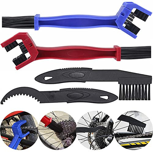 YUTOU 4-teiliges Fahrrad Ketten Reinigungsbürste Fahrrad Kette & Motorrad Kette Reinigen Set, Kettenreiniger Fahrradkette Reiniger, Fahrradketten Reinigungsset zum Säubern Von Fahrrädern