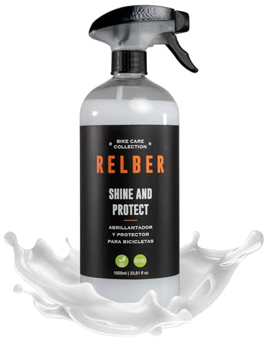 relber - Abrillantador y Protector Bicicleta 1L | Abrillantador de Neumaticos Ciclismo | Kit Limpieza Bicicleta MTB o Bicicleta Carretera | Shine and Protect Bike | Limpiadores para Bicicletas