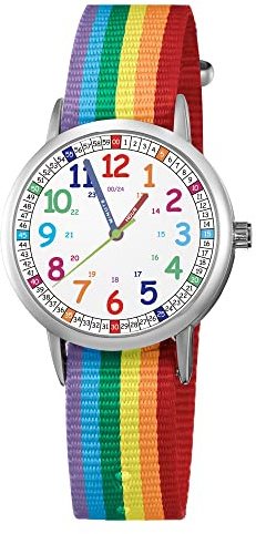 ITOOZYNN Kids Watch for Children Girls and Boys,Easy Read Time First Watch for Children's Toddler Learning Time,for Ages3~11 Boys Girls Little Child as Gift (Rainbow)