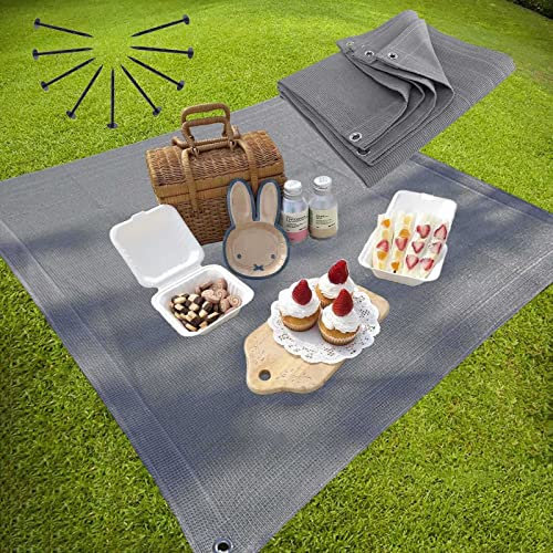 Tragbar Zeltteppich, Markisenteppich Grau, Aus Hdpe-material Camping Teppich Outdoor, Rutschfest Und Langlebig Vorzeltteppiche, Teppich Für Zelt Wohnmobil Ausgestattet Mit Erdnägeln ( Size : 1mx1.5m )