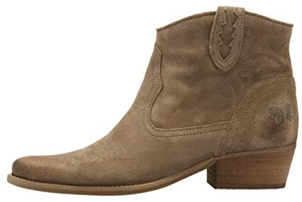 Felmini - Chaussures Femme - Tomber en amour avec WEST B504 - Bottines Cowboy - Cuir Véritable - Gris - 39 EU Size