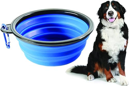 PARENCE - Ciotole da viaggio per cani e gatti, pieghevole in silicone/Ciotola di trasporto certificata senza componenti per sostanze volatili - colore casuale