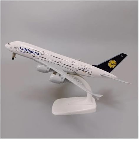 SQFZLL Ferngesteuertes Flugzeug Für Deutschland Air Lufthansa Airbus 380 A380 Airlines Flugzeug Modell Diecast Air Flugzeug Modell Flugzeug 18 * 20cm