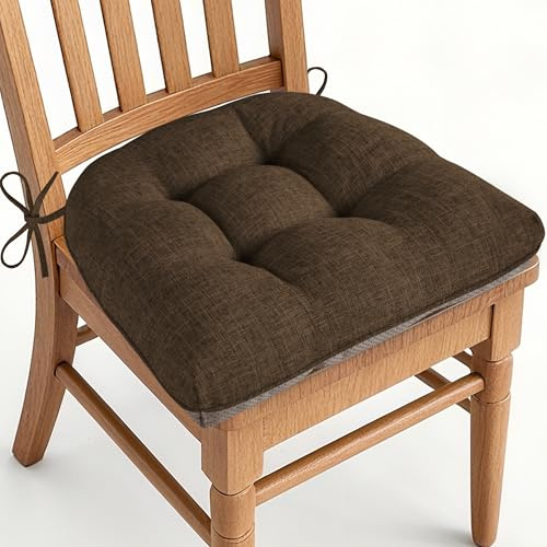 AddGrace Chair Cushions for Dining Chairs 1 Pack 18x17x3 Coffee