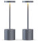 YIKUI Tischlampe Kabellos, Eingebaut 5000 mAh Batterie mit 2 Beleuchtungsmodi Dimmbar 2 Pakete Tischlampe Akku, Aluminium LED Tischleuchte, für Restaurant, Terrasse, Indoor & Outdoor (Grau)