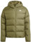 adidas Herren Essentials Midweight Down Hooded Stripes Jacket, Olive Strata, XL