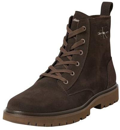 Calvin Klein Jeans Herren Mid Boot Stiefel Eva Boot Mid Laceup Iconic zum Schnüren, Braun (Triple Slate Black), 41