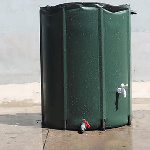REBOTZ Cilindri per Acqua 100L/200L/250L/380L/500L/750L/1000L Barile di Pioggia Pieghevole da Giardino Barile di Pioggia Portatile con Rubinetto e, Contenitore per Collettori di Acqua Piovana per