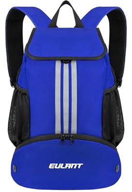 EULANT Fußball Rucksack mit Schuhfach, Multifunktionsrucksack mit bodenfach, Wasserdichter Sporttaschen für Basketball Volleyball Schwimmen Training Strand Yoga