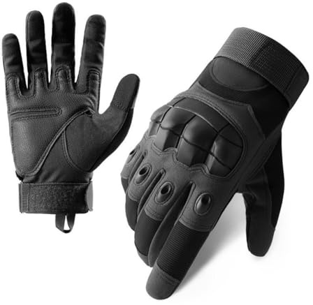 Cycling Gloves for Men, Breathable Padded Full Finger Motorcycle Gloves for Outdoor Sports, Non-Slip Wear-resistant Working Gloves, Shockproof Full Finger Gloves for Hiking Climbing Camping Hunting