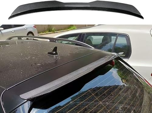 LJJHFCD Auto ABS Spoiler Posteriori per Hyundai i10 II (Facelift 2016) 2016 2017 2018 2019, Tetto Bagagliaio Alettone Performance Modifica Accessori,Carbon Pattern