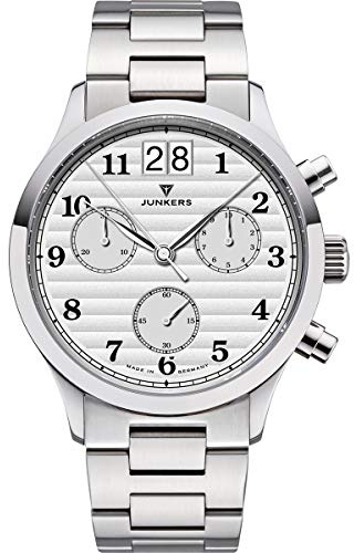 Junkers Tante JU Analog Quarz Uhr Edelstahlarmband Saphirglas Silber 9.23.01.03.M