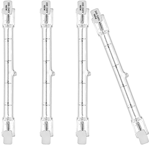 EKSAVE R7s Linear Halogen Floodlight 160W J118 Security Light Bulb 118MM 2100lm Warm White 2700K Dimmable, Pack of 4