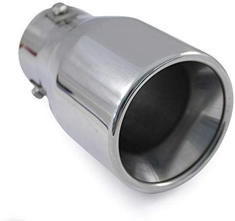 Auspuffblende Endrohr Endstuck Auspuff Blende Schalldampf Sportauspuff Universell Schalldampf Sport Tuning Optik Edelstahl Rund von 45mm bis 55mm