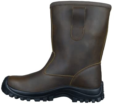Hurry Jump - Botte de Securité Homme Botte Securite Chantier Anti Froid Impermeable Anti Perforation, Bottes de Travail Fourée avec Coque de Protection EN ISO 20345 S3 SRC CI MARRONS C39
