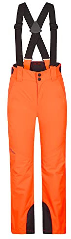 Ziener ARISU - Pantaloni da Sci per Ragazzi, Impermeabili, Antivento, Caldi, Arancione Poison 104